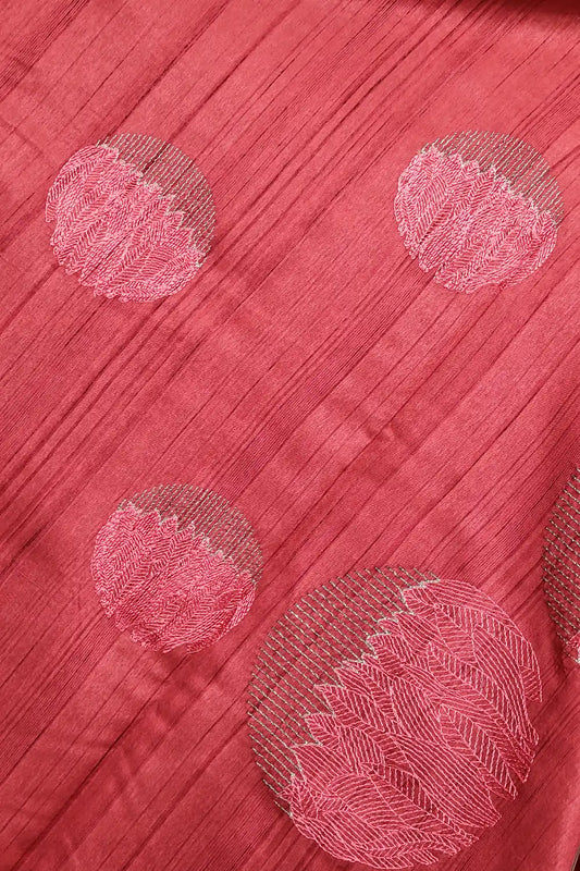 Onion Pink Semi Jute Saree