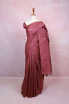 Dark Onion Pink Semi Tussar Saree