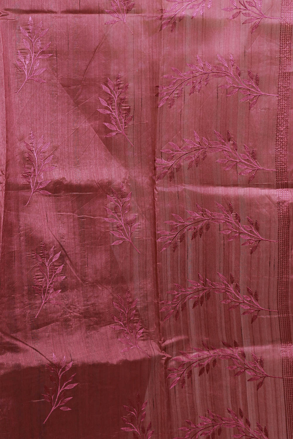 Dark Onion Pink Semi Tussar Saree - Seematti