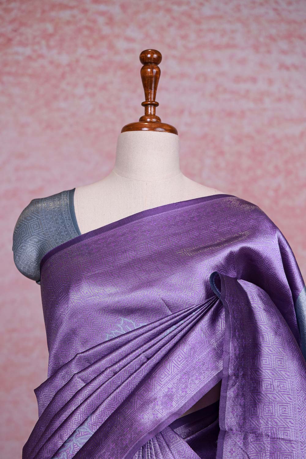 Purple Semi Silk Saree