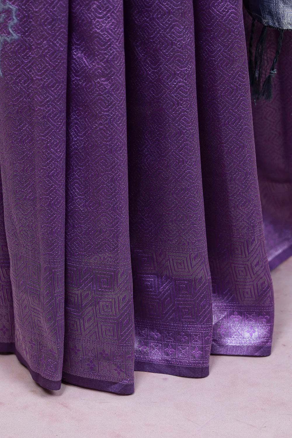 Purple Semi Silk Saree