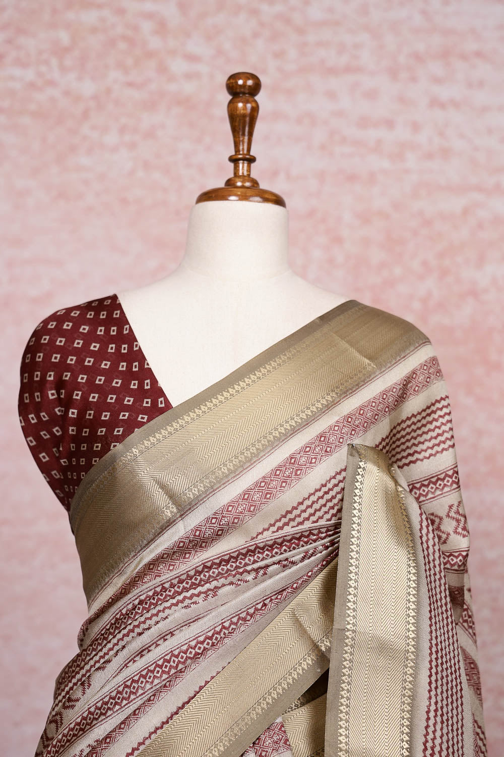 Grey Semi Silk Saree