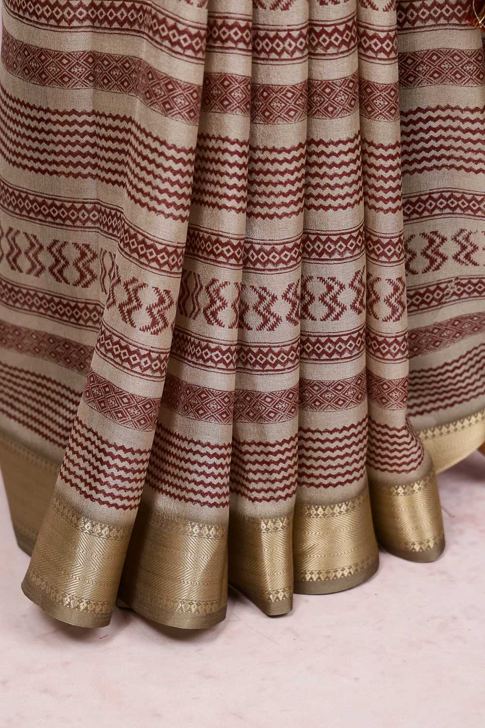 Grey Semi Silk Saree