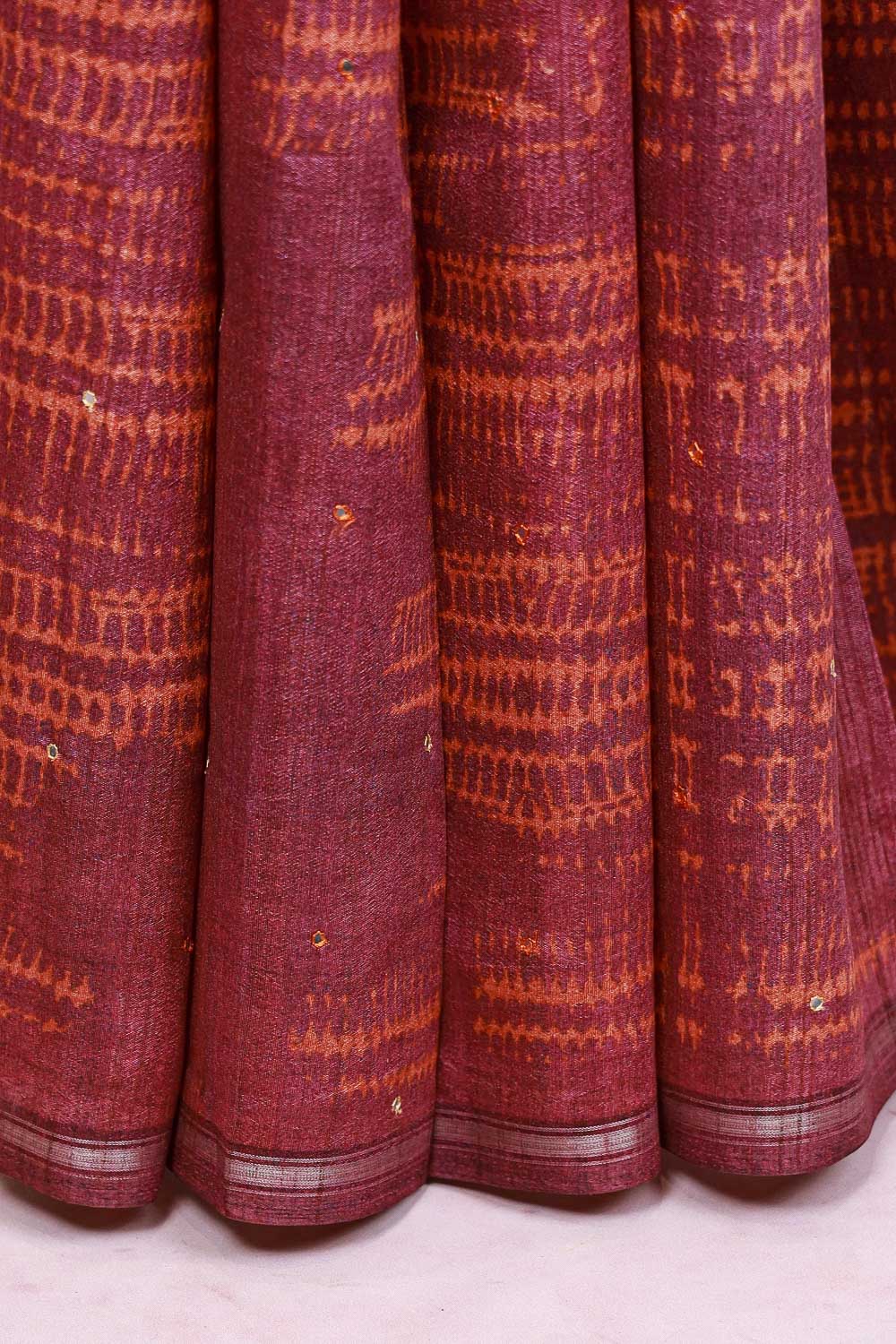 Violet Semi Jute Saree