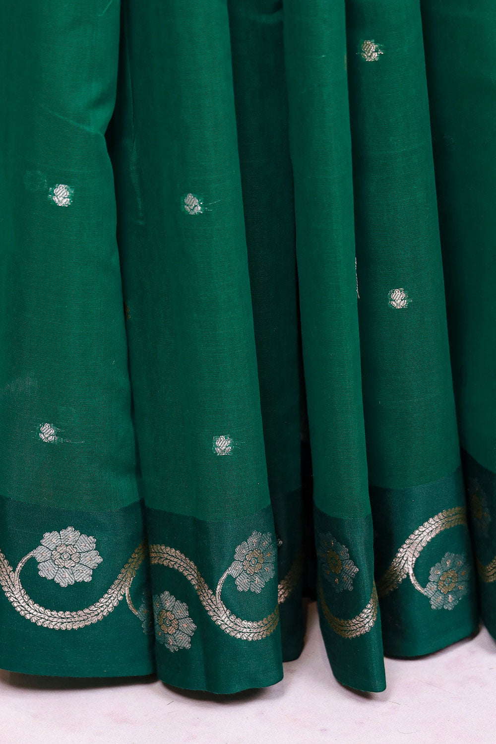 Green Semi Tussar Saree