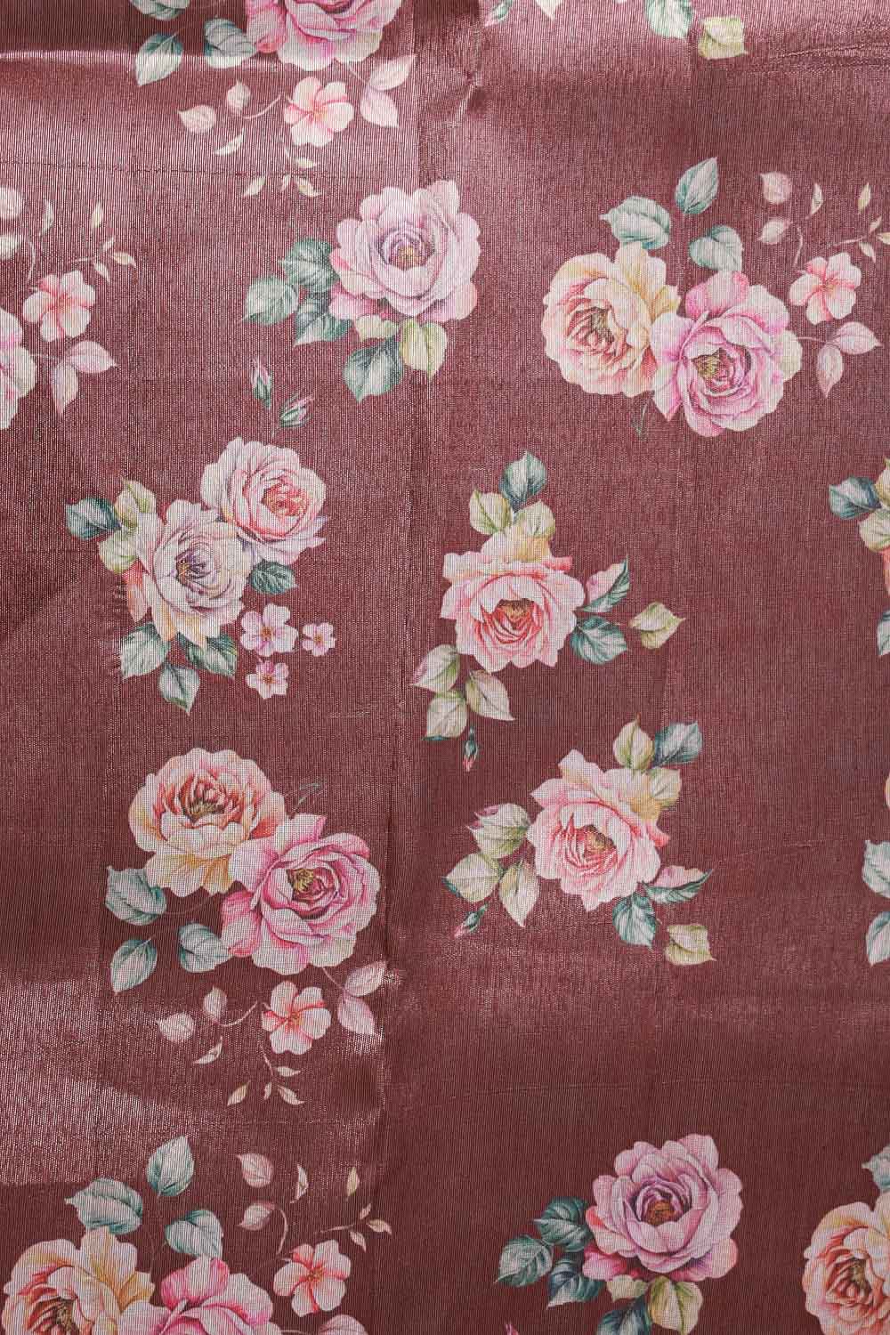 Cream Art Silk Saree