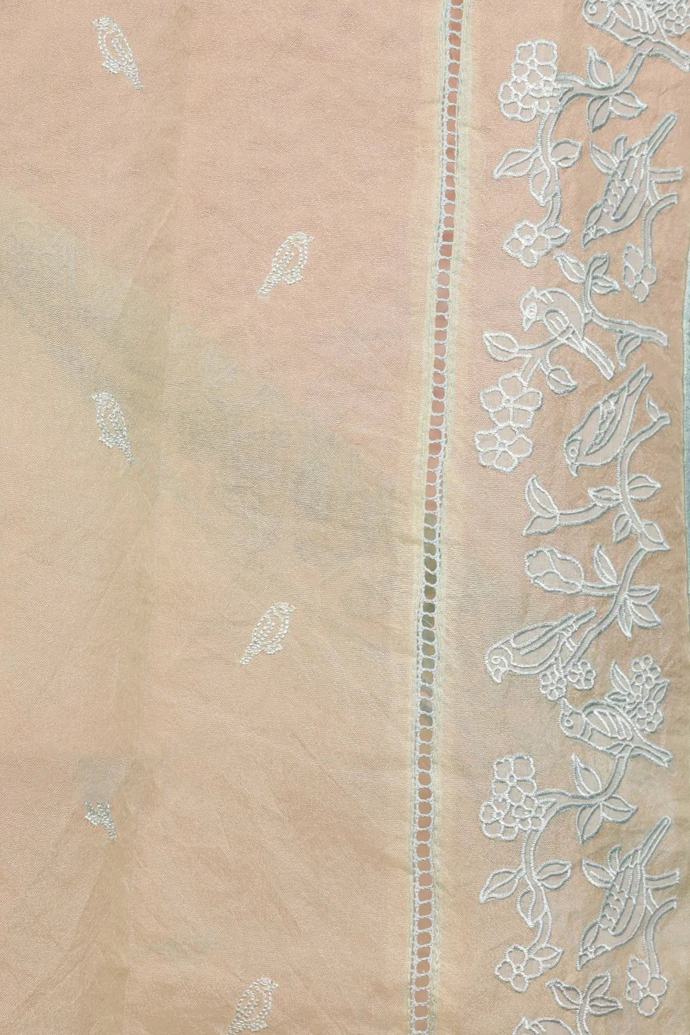 Pista Green Semi Organza Saree