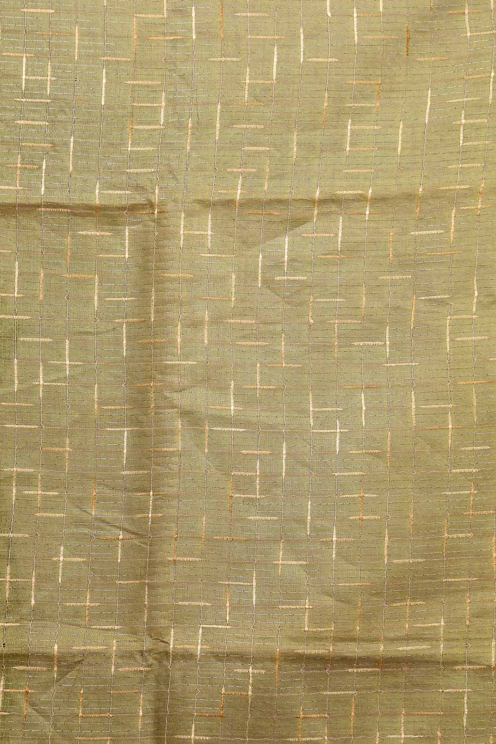 Mehandi Green Semi Tussar Saree