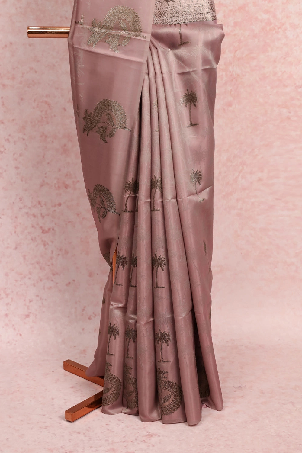 Light Pink Semi Silk Saree