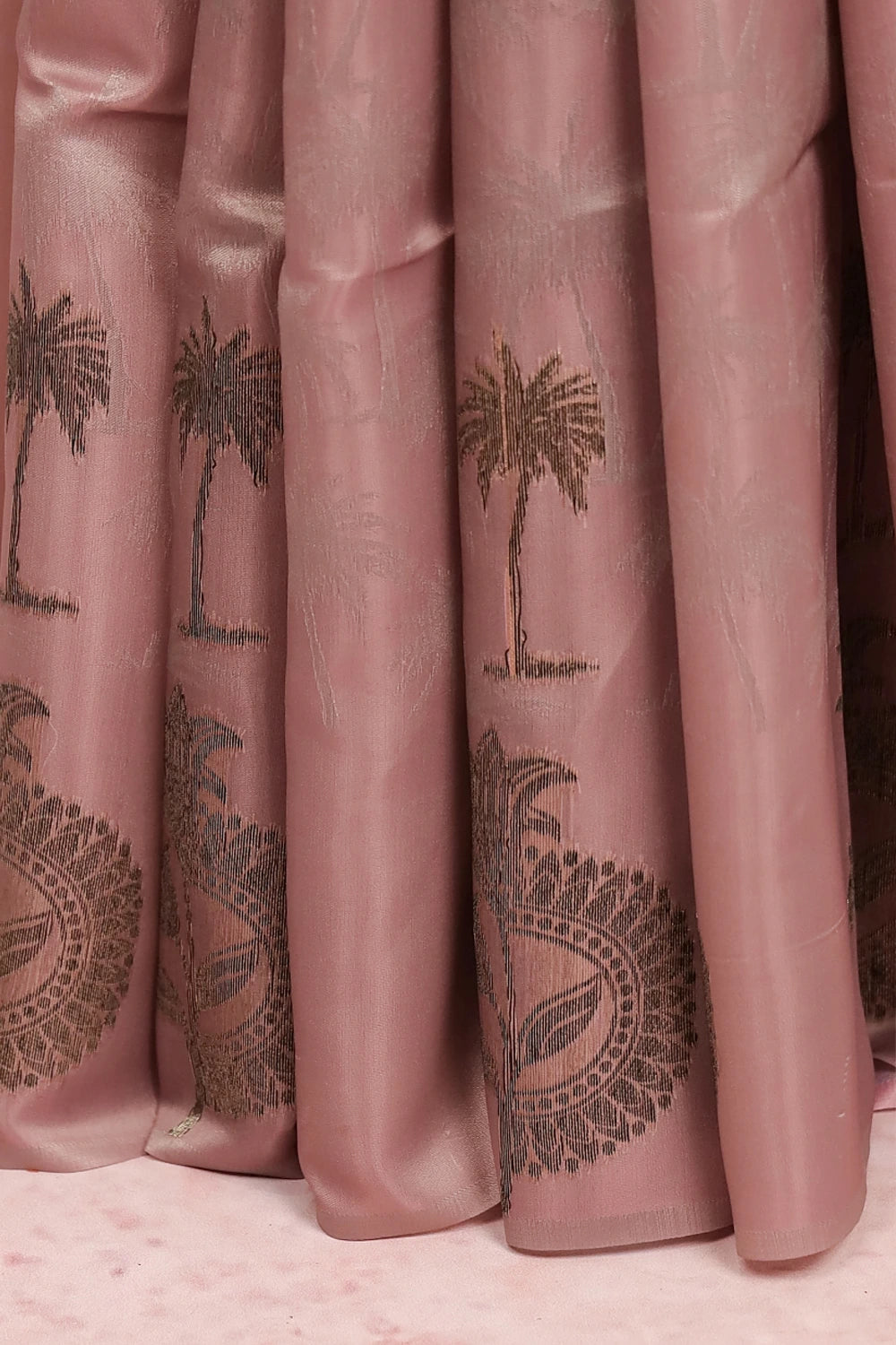 Light Pink Semi Silk Saree