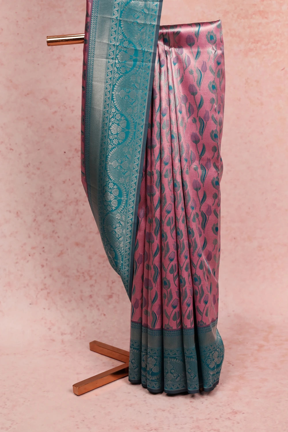 Pink Semi Silk Saree