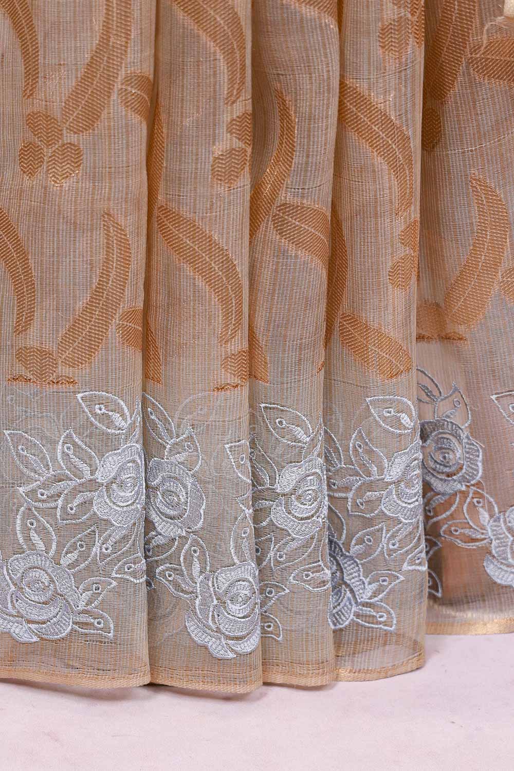 Gold Semi Tissue Saree