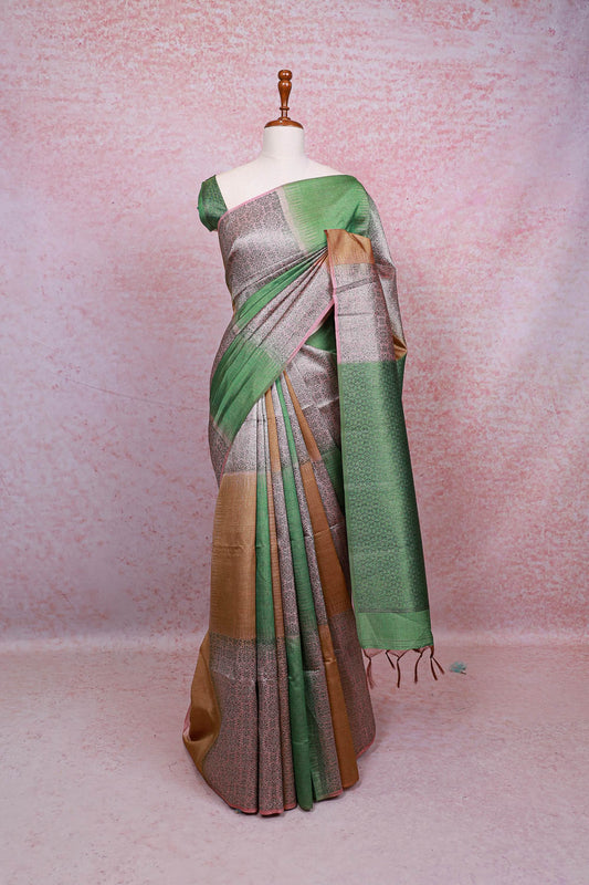 Multi Color Semi Tussar Saree