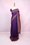 Violet Semi Jute Saree