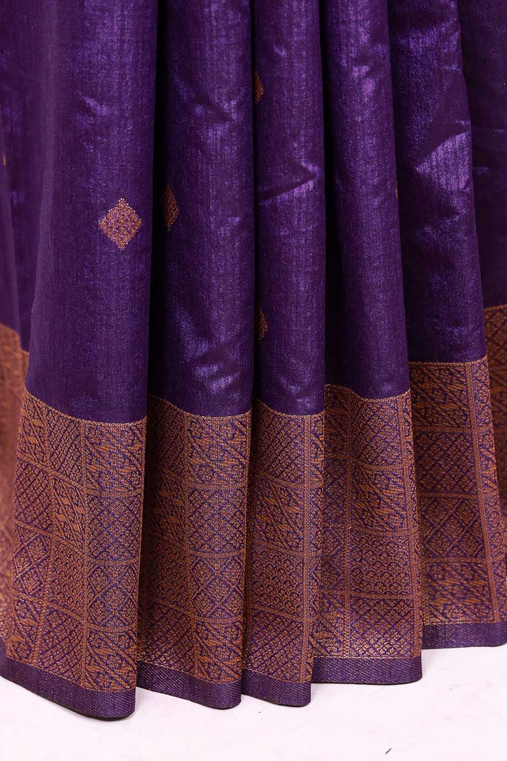 Violet Semi Jute Saree