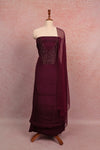 Purple Chiffon Plain Body Unstitched Churidhar Material