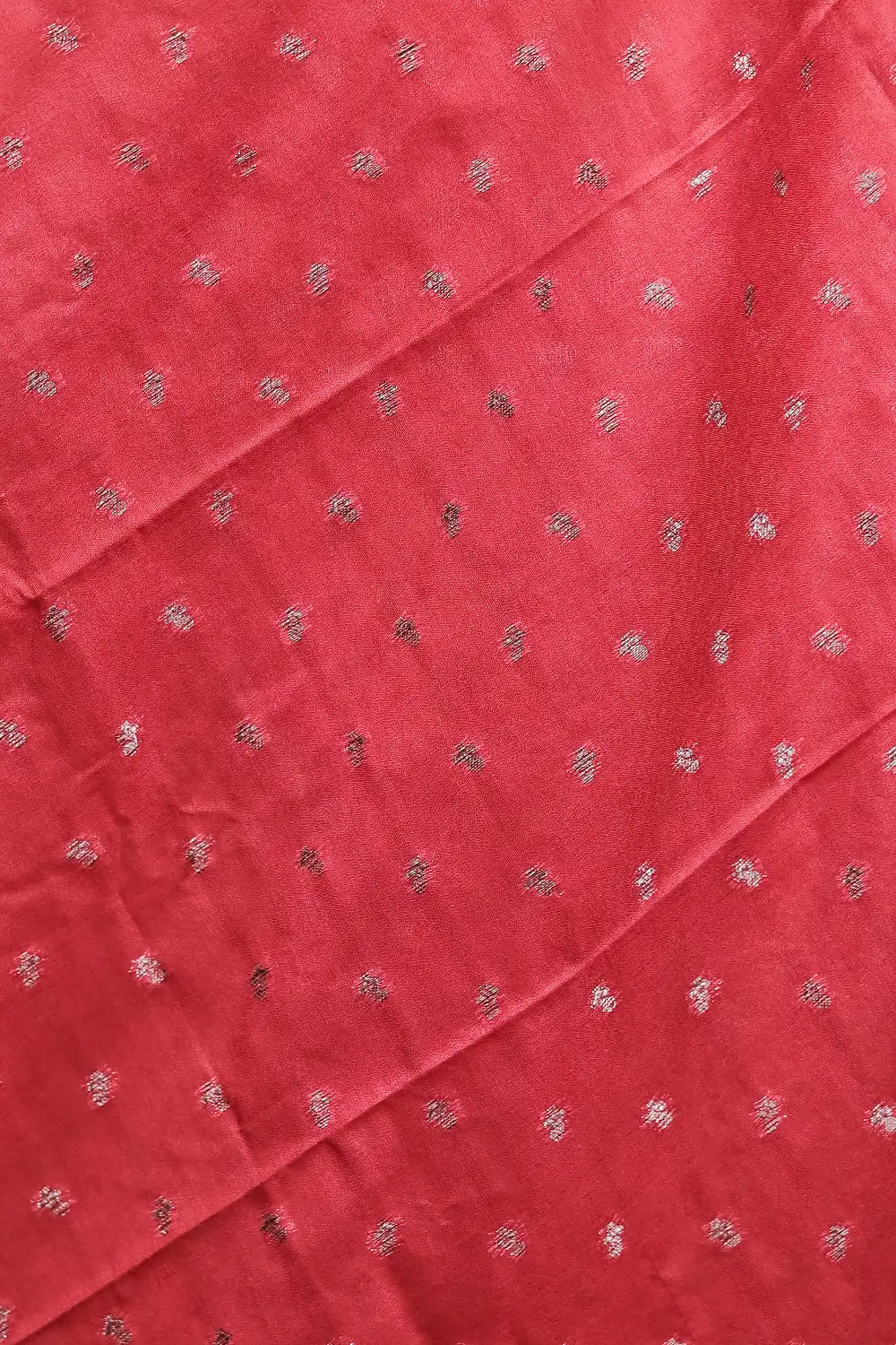 Maroon Semi Silk Banarasi Design Unstitched Churidhar Material