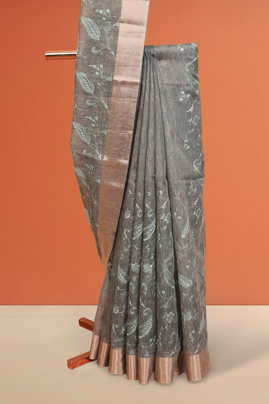 Pastel Green Tissue Kota Saree