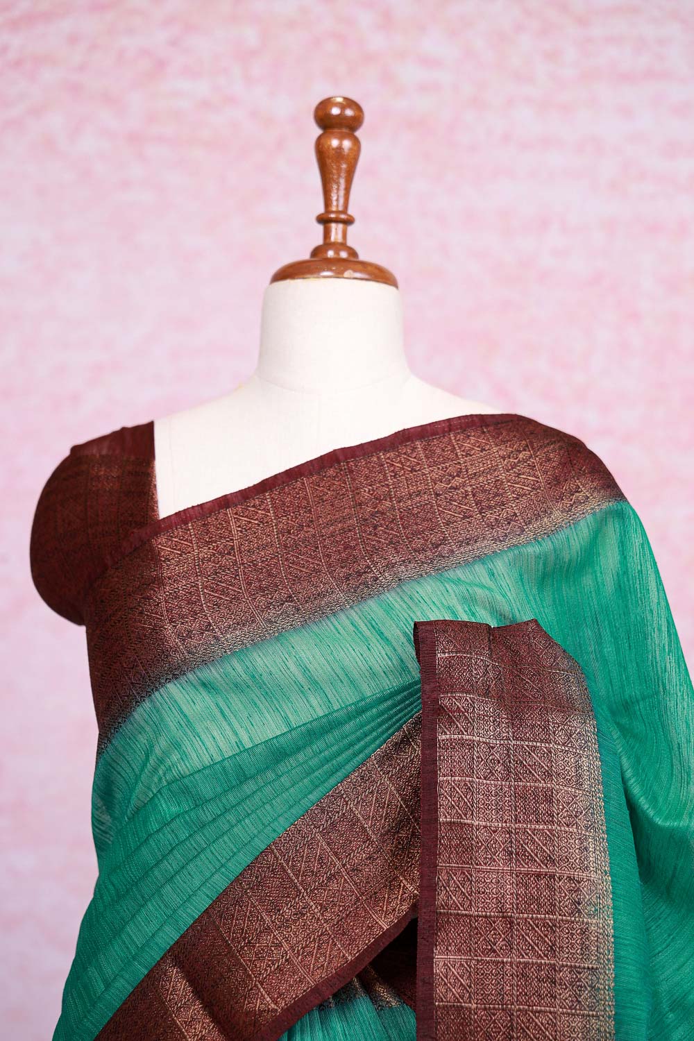 Green Semi Jute Saree