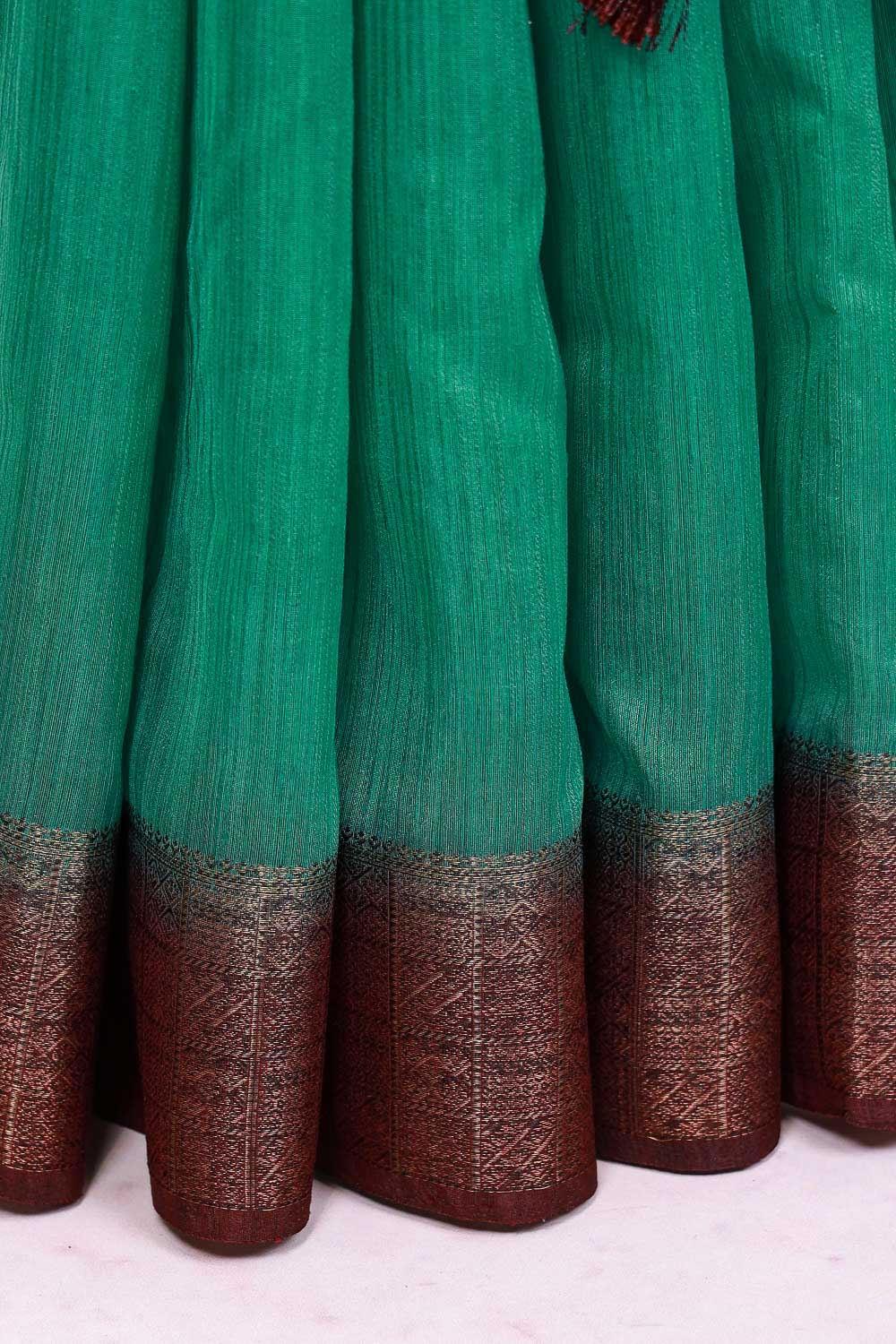 Green Semi Jute Saree