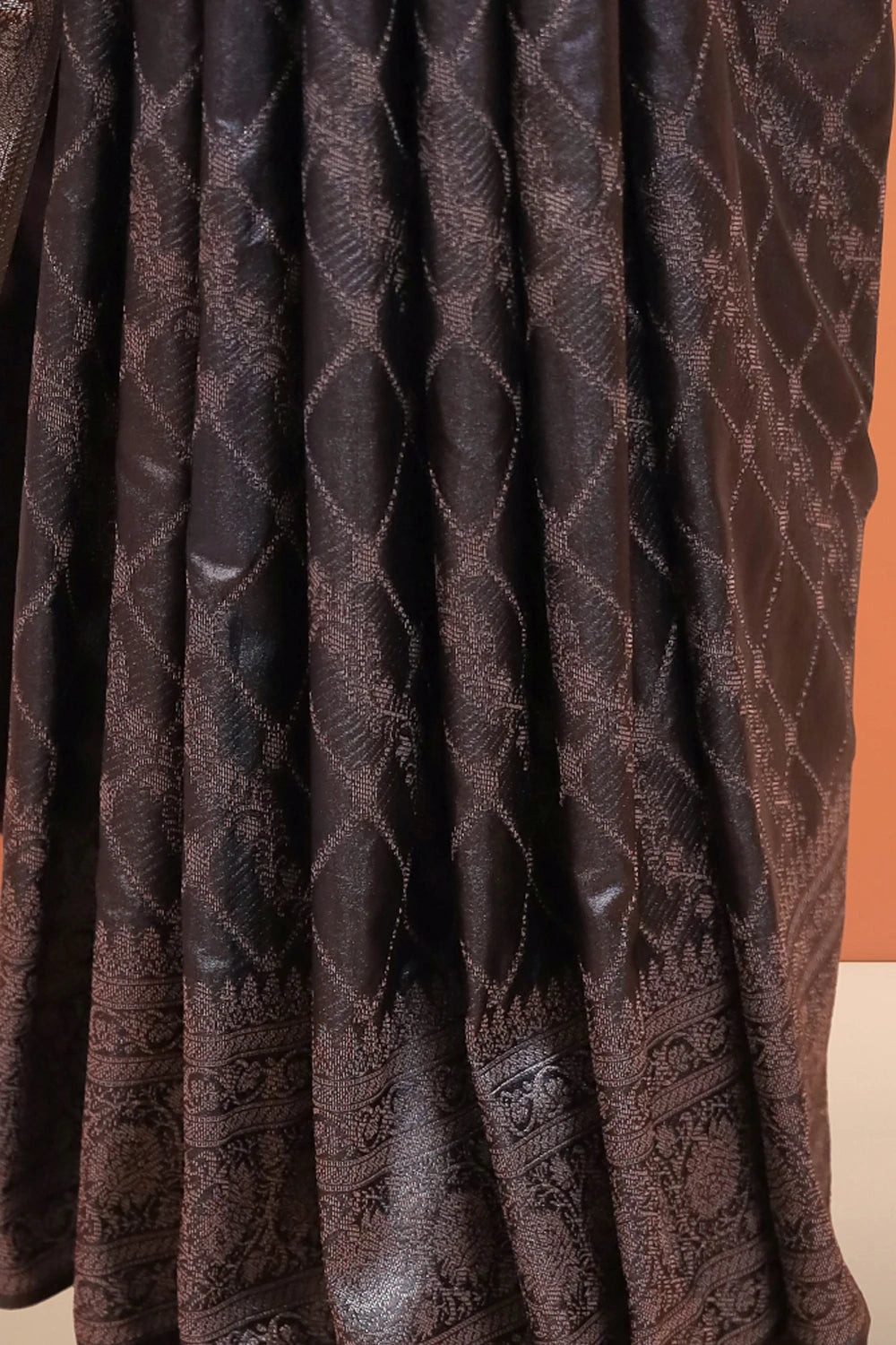 Black Semi Jute Saree