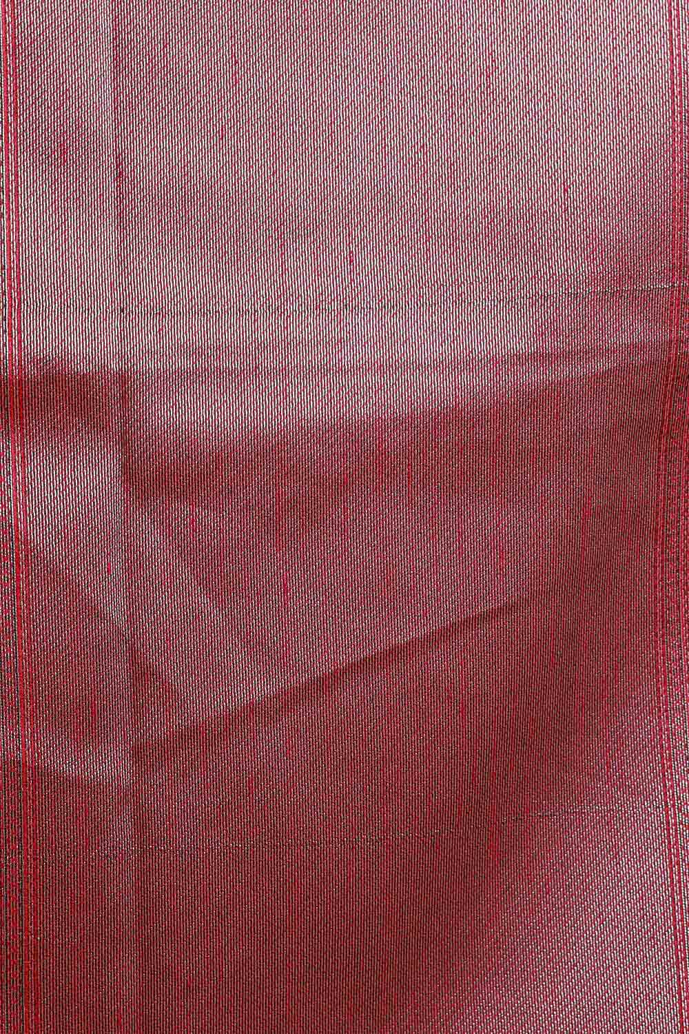 Wine Red Semi Jute Saree