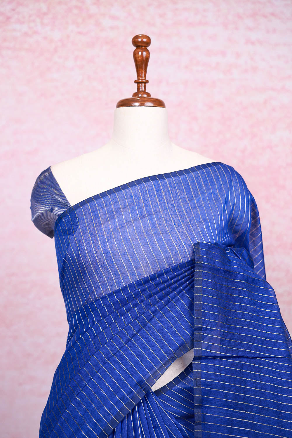 Blue Cotton Silk Saree