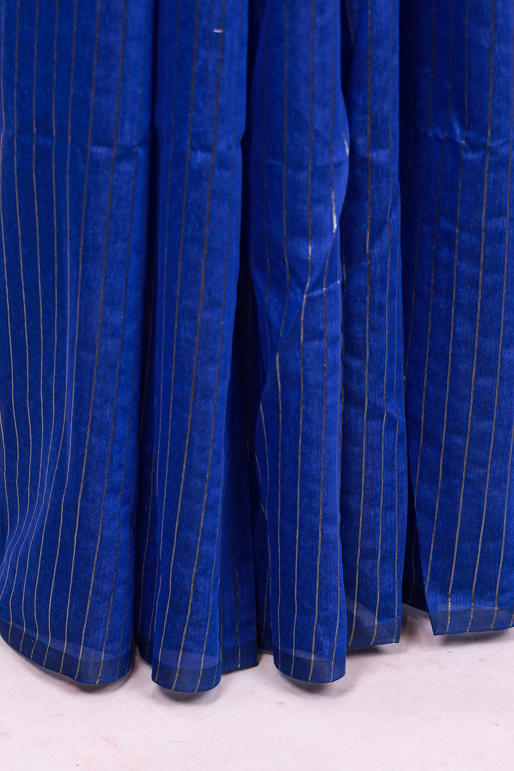 Blue Cotton Silk Saree
