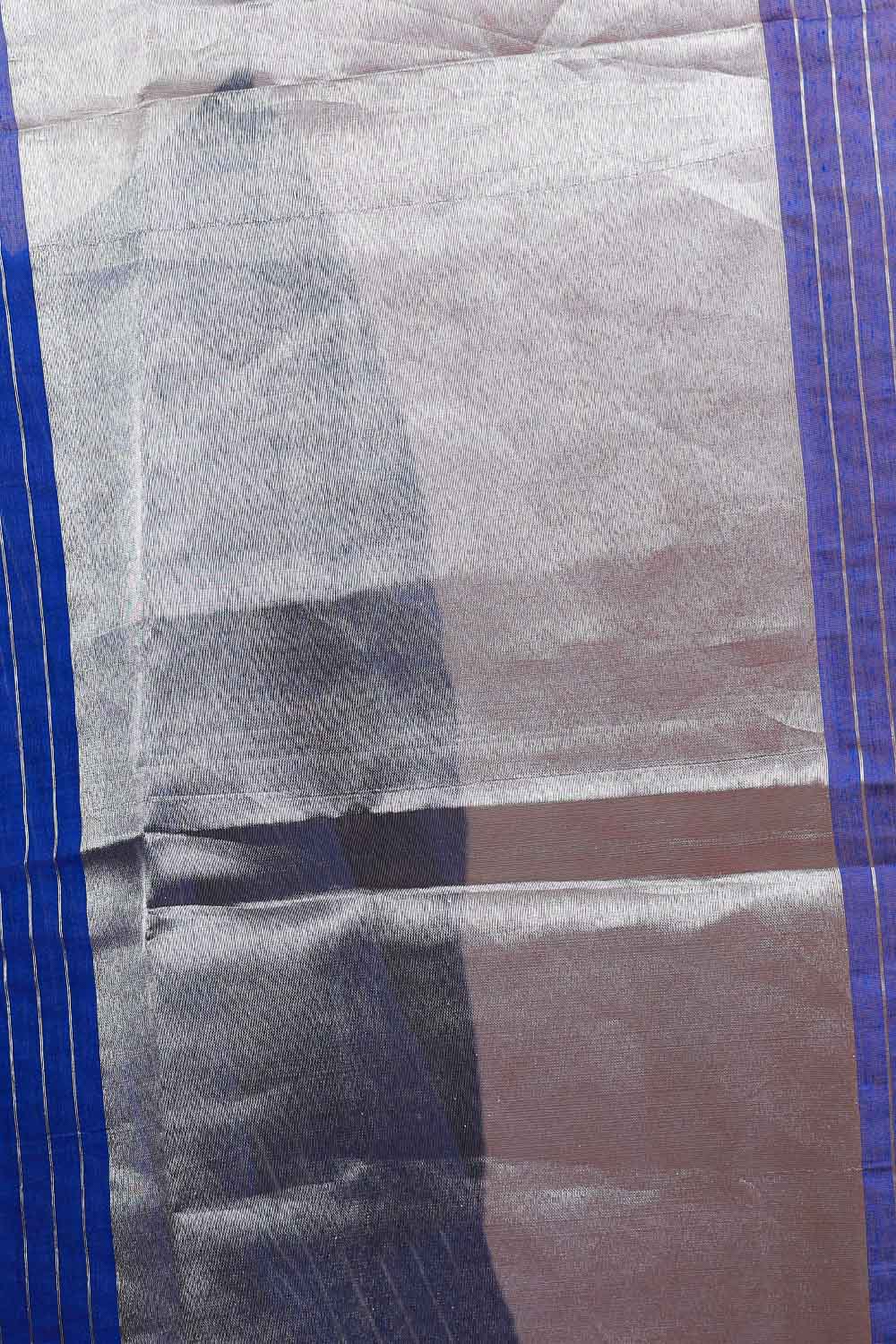 Blue Cotton Silk Saree