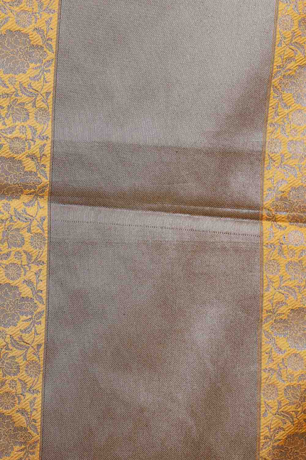 Mustard Yellow Semi Jute Saree - Seematti