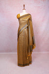 Mustard Yellow Semi Jute Saree