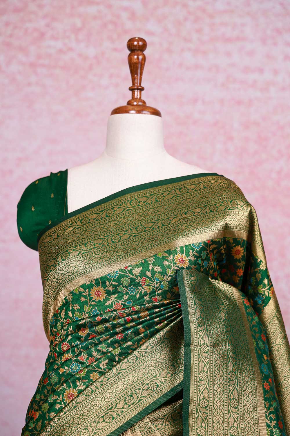 Green Semi Jute Saree