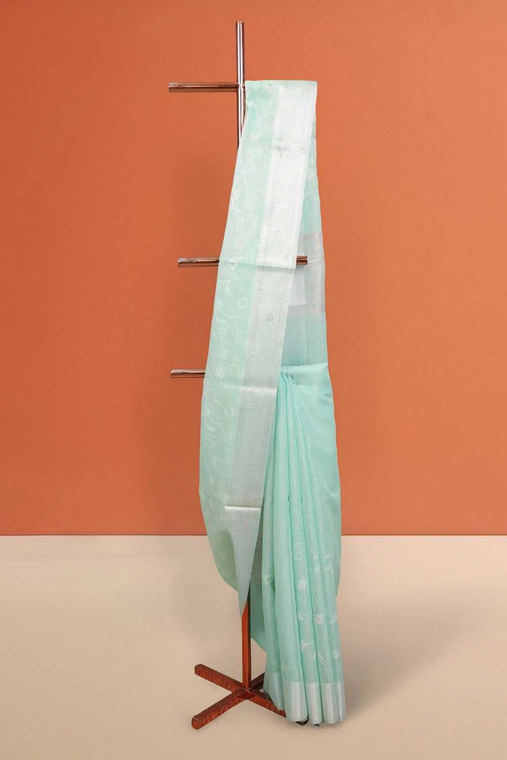 Light Green Semi Tissue Saree