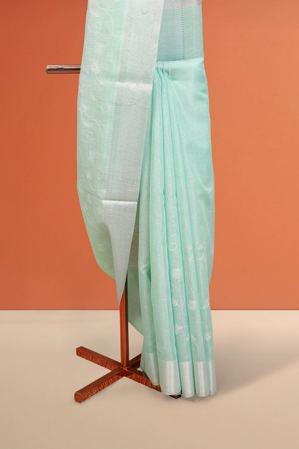 Light Green Semi Tissue Saree