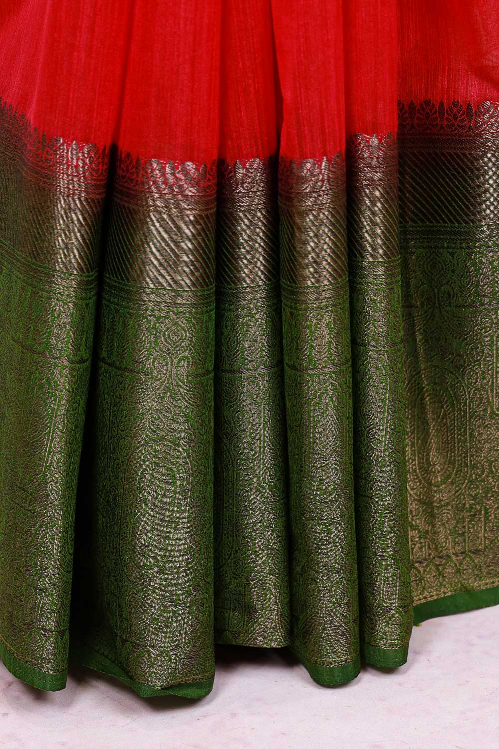 Magenta Semi Jute Saree