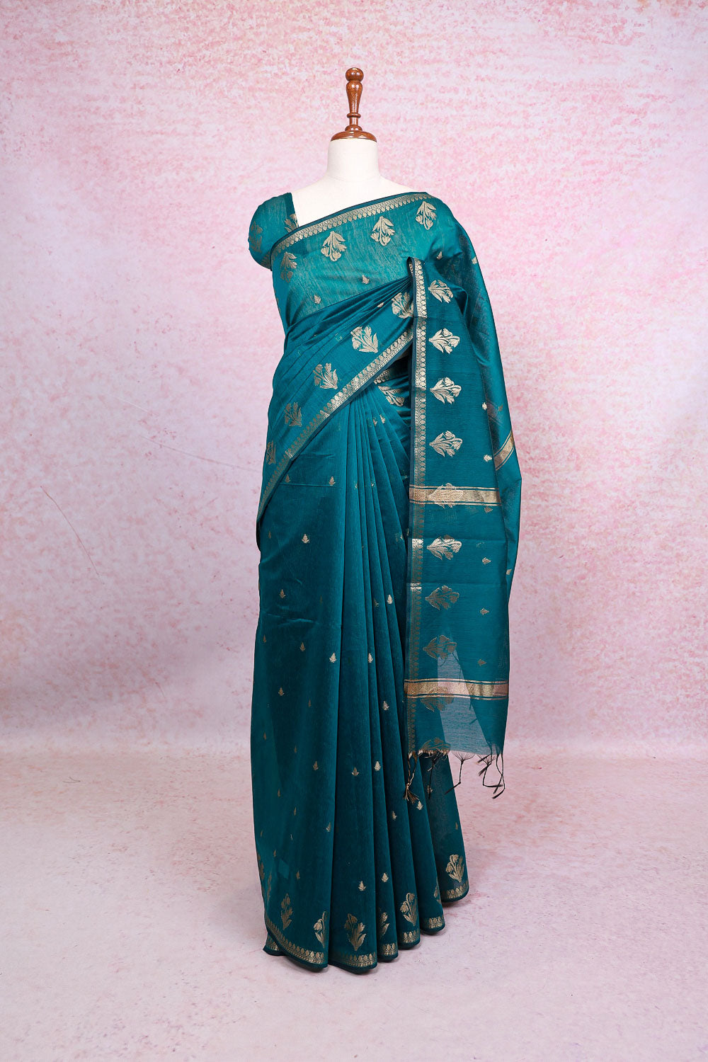 Green Cotton Silk Saree