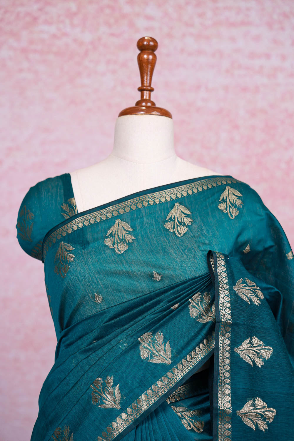 Green Cotton Silk Saree