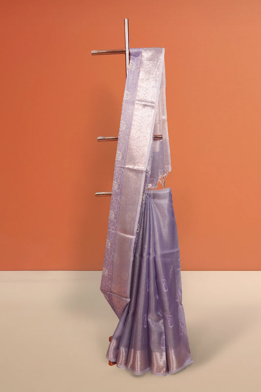 Purple Semi Tissue Saree