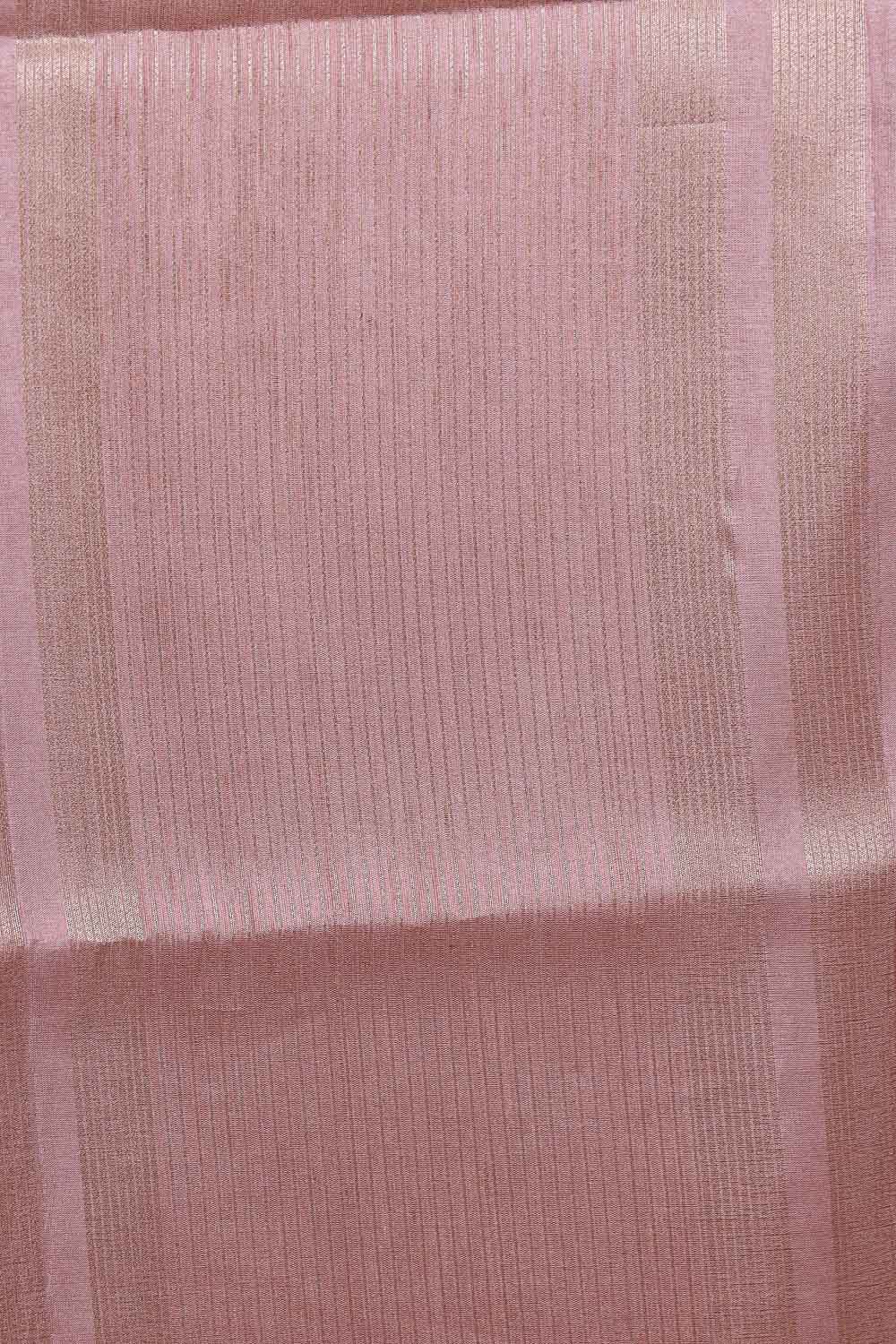 Onion Pink Semi Tussar Saree
