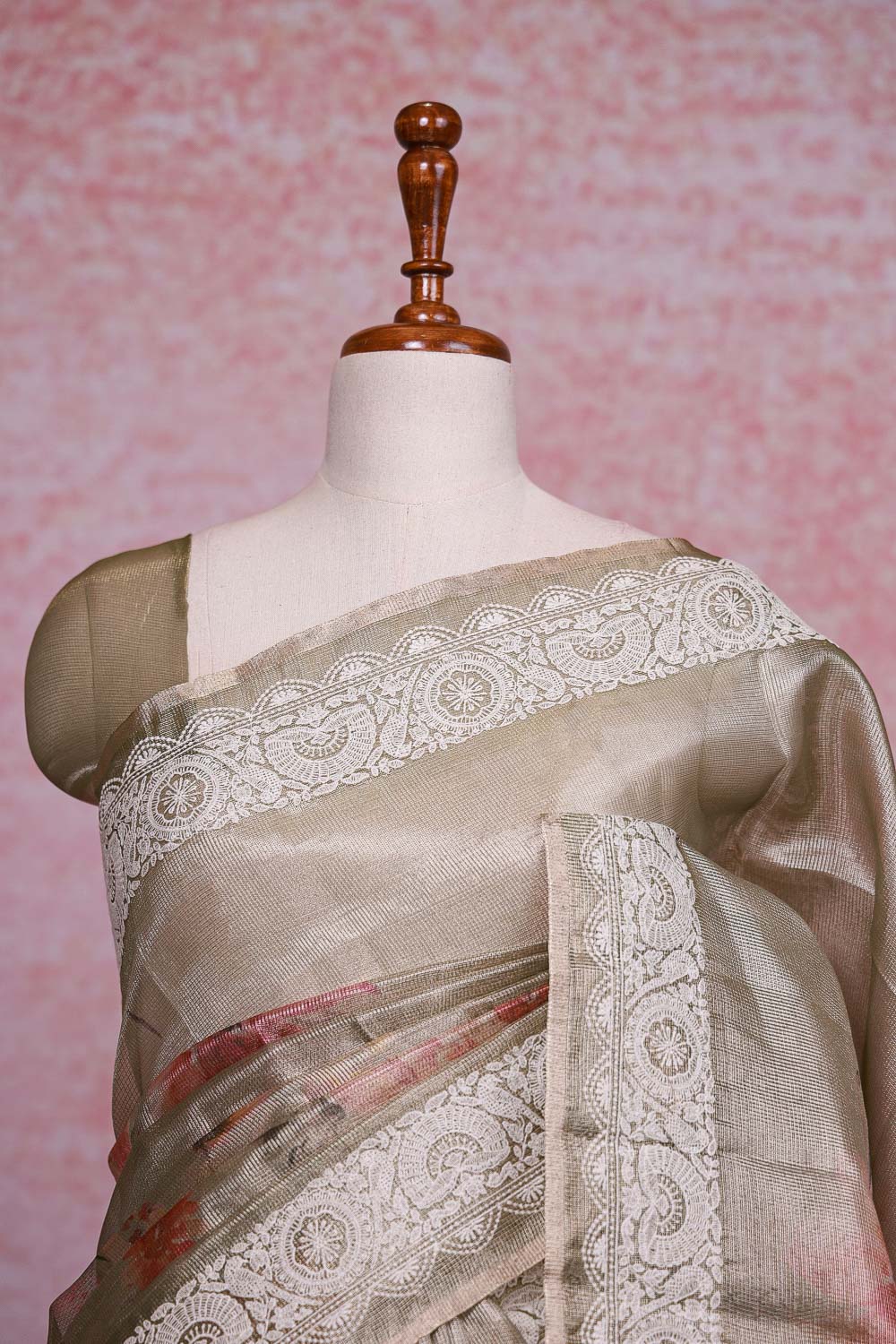 Silver Semi Tissue Saree