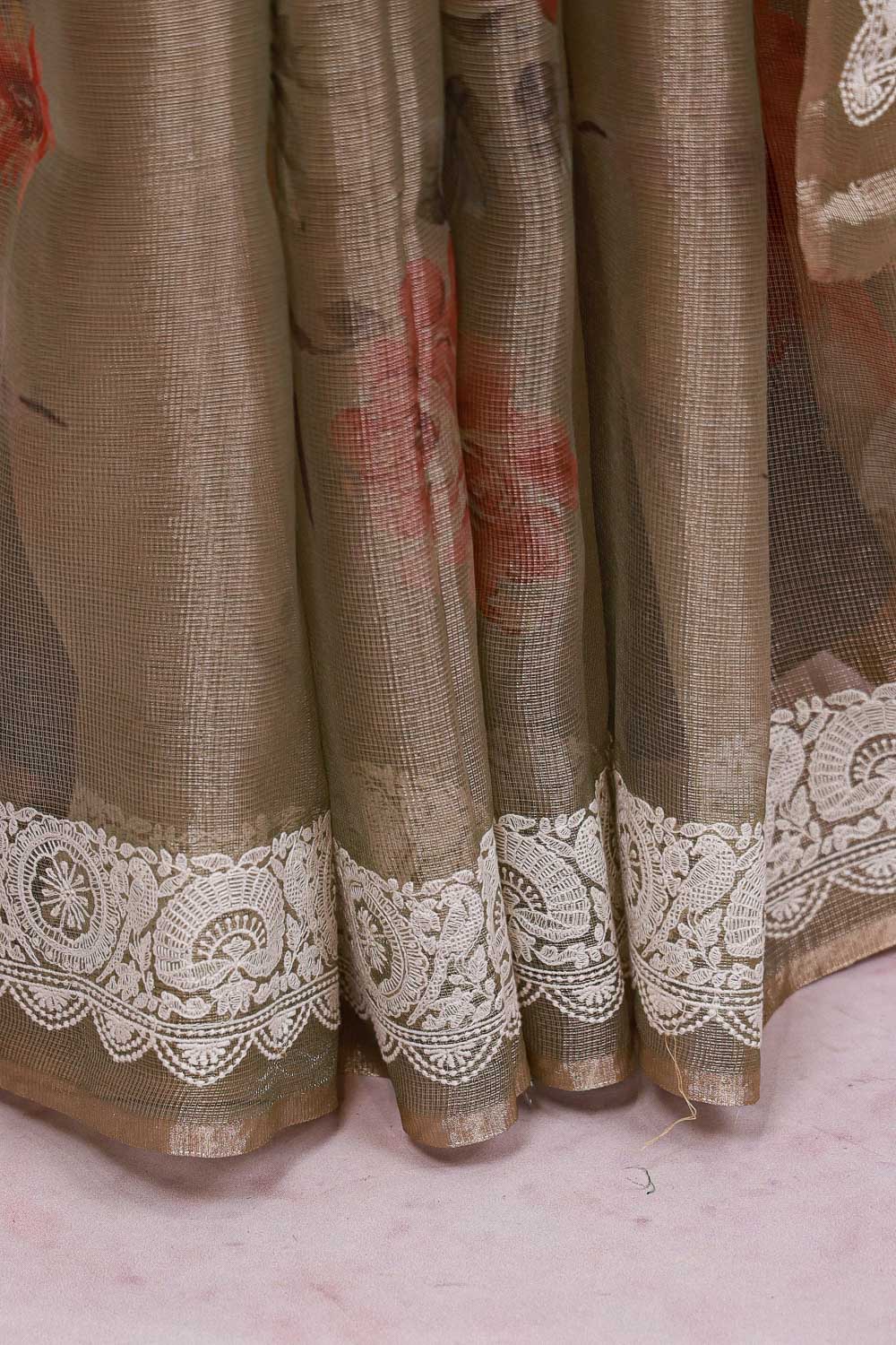 Silver Semi Tissue Saree