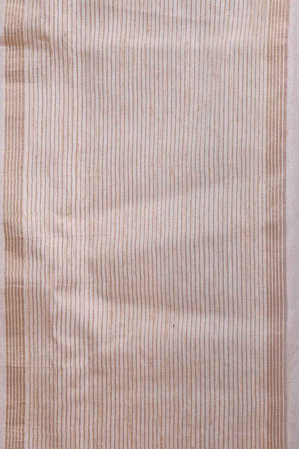 Cream Semi Jute Saree
