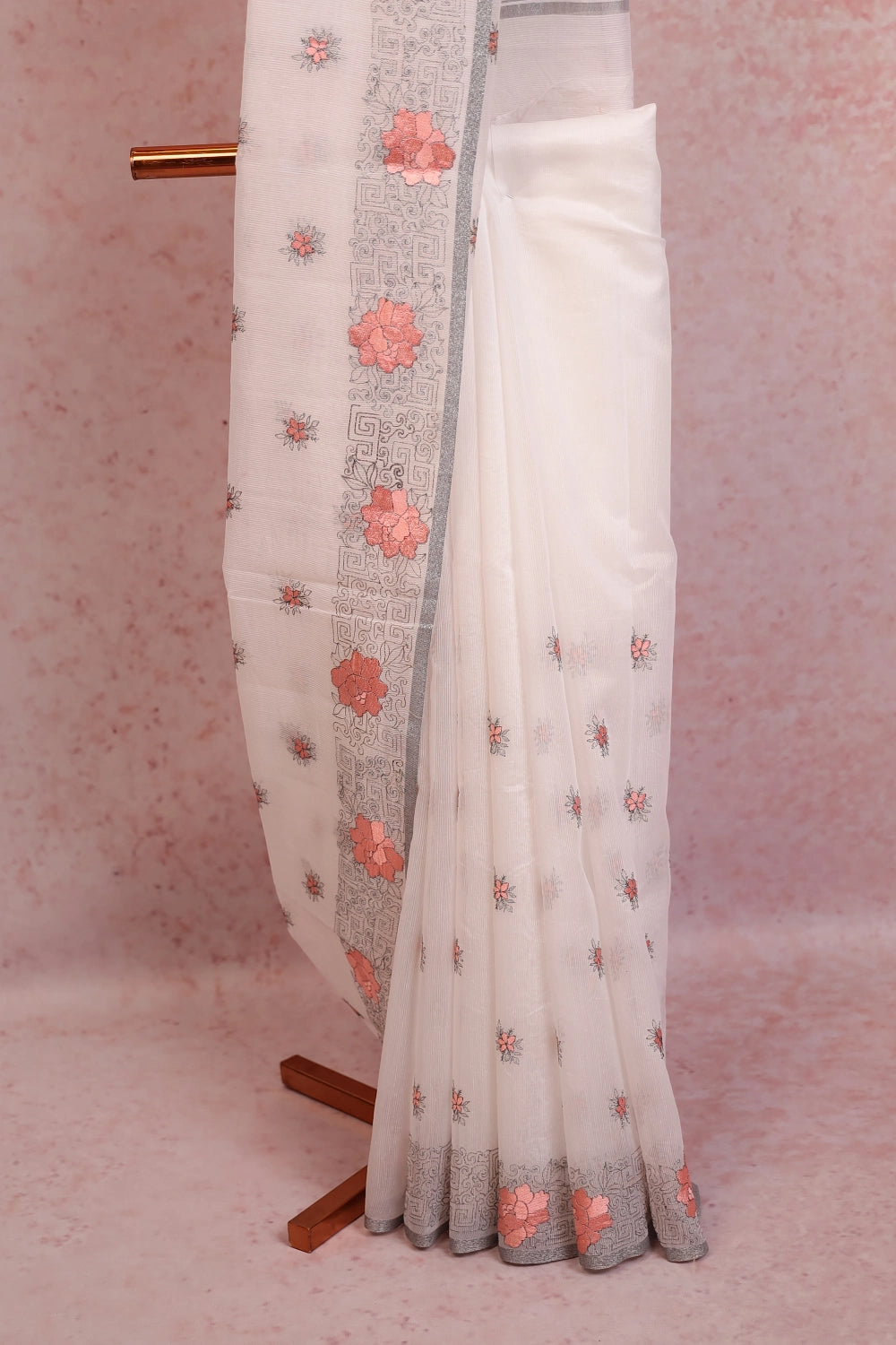 Off White Net Kota Saree