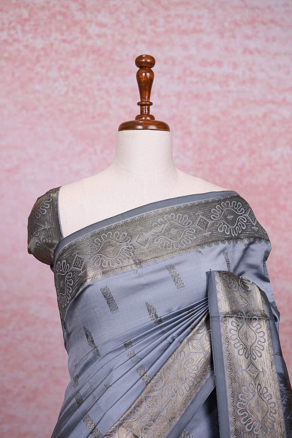 Grey Semi Silk Saree - Seematti