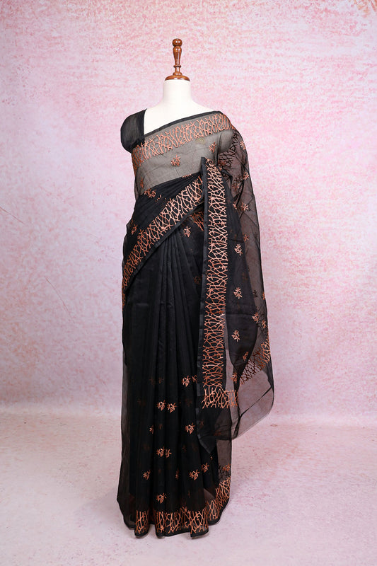 Black Net Kota Saree
