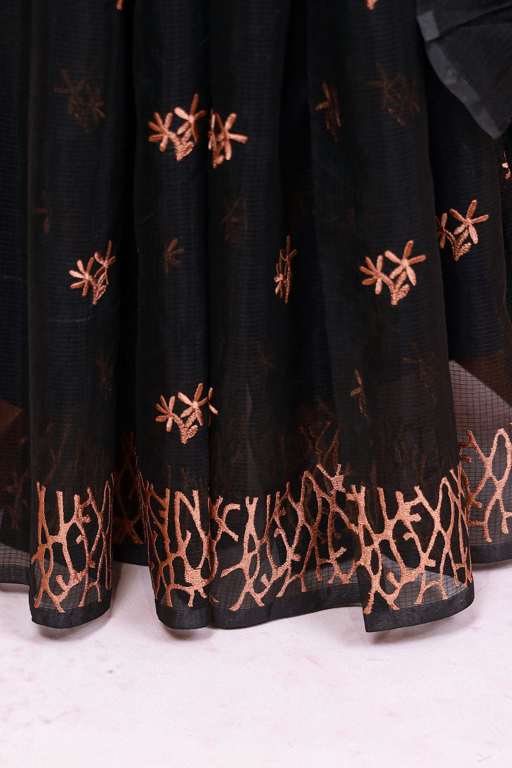 Black Net Kota Saree