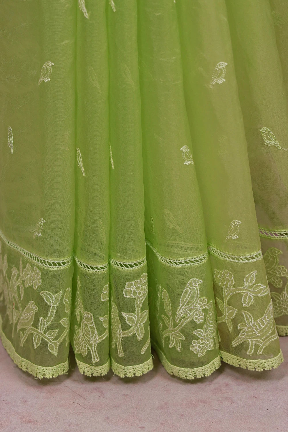 Pista Green Organza Saree