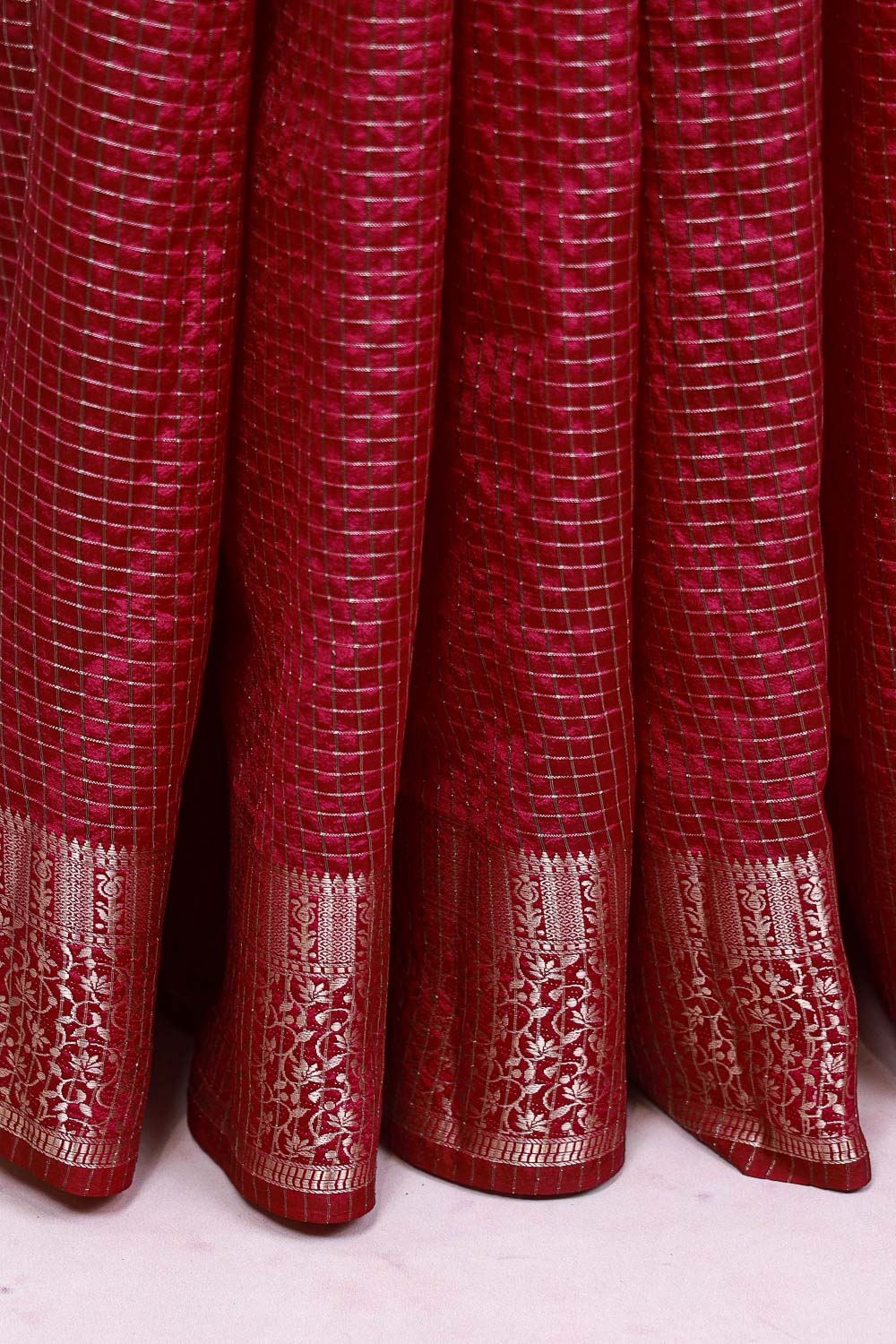 Purple Semi Banarasi Saree