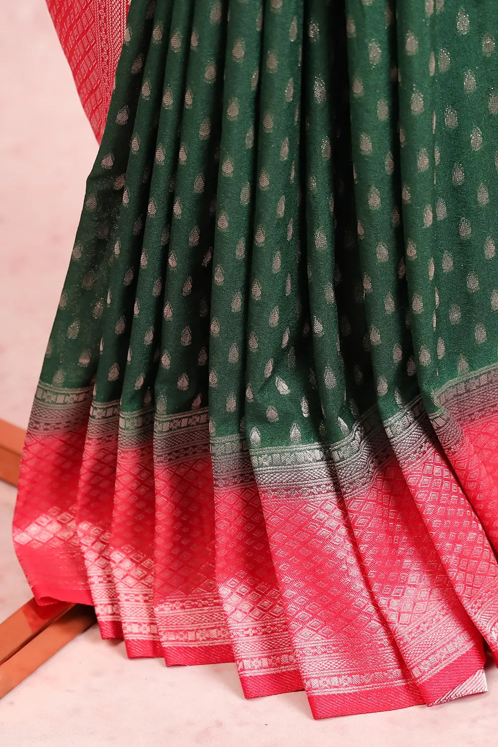Green Banarasi Georgette Saree