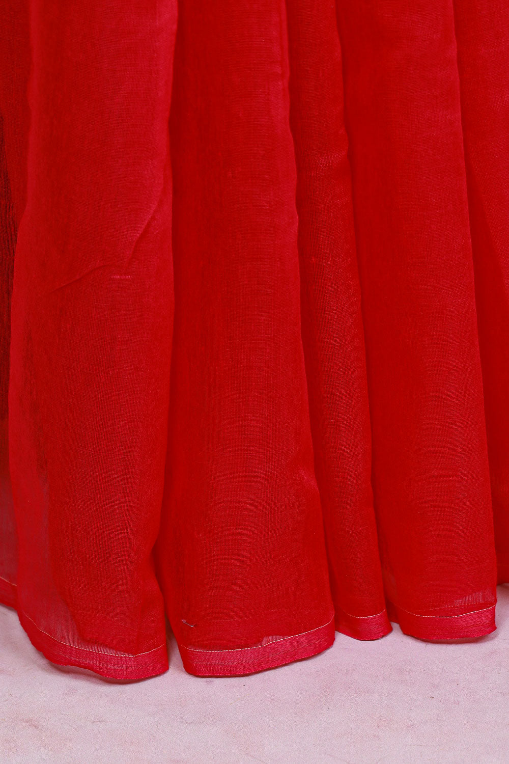 Magenta Semi Linen Saree